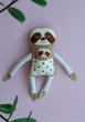 Мягкая игрушка-сплюшка Ленивец WooolyWool ручной работы - изображение 1