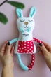 Мягкая игрушка-сплюшка Зайчик WooolyWool ручной работы - изображение 1