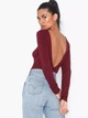 Чоловічий лонгслів NLY trend 092322 XS (97925XS) Бордовий - зображення 2