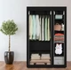 Тканинна шафа для речей Ason Storage Wardrobe 88105 2 секції 105 х 45 х 170 см Чорна (51692BL) - зображення 2
