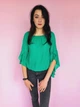 Блуза с фигурными рукавами Boohoo Зеленая (10317 S/42) - изображение 2