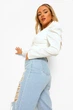 Блуза укороченная с пуговицами Boohoo Айвори (10266 M/44) - изображение 2