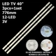 LED підсвітка TV 40" 776mm SJ.HZ.D4000602-2835AS-F KJ40D12-ZC21FG-01 303KJ400034 LSC400HN02-G01 3pcs=1set - изображение 1