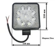 Комплект LED фар БЛИЖНЕГО света. Светодиодные фары квадратные на 9 диодов. 06T-27W/25/F. - изображение 2