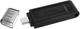 Pendrive Kingston DataTraveller 70 256 GB USB typu C. czarny (DT70/256 GB) - obraz 4