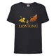 Футболка детская Король Лев (Lion King) черная (LK-friends-3-black) 140 см - изображение 1
