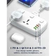 Подовжувач мережний Ldnio SC2413, 3USB, Type-C, 3 розетки, QC, білий - зображення 7