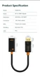 Перехідник Сabletime DisplayPort - HDMI, 0.2m, v2.0 (1920*1080p)/60HZ (CP22B) - зображення 10