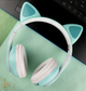 Наушники Bluetooth CAT EAR RGB беспроводные с подсветкой кошачьи ушки Бирюзовые - изображение 2