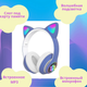 Наушники Bluetooth CAT EAR RGB беспроводные с подсветкой кошачьи ушки Синие - изображение 4