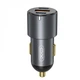 Автомобильное зарядное устройство XO CC45 PD 60W + QC3.0 30W 1USB/2Type-C + Type-C - Type-C Серый - изображение 1