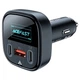 Автомобильное зарядное устройство ACEFAST B5 101W (2Type-C + USB-A) Быстрая зарядка Quick Charge 3.0 Metal Car Charger With OLED Smart Display (Black) - изображение 1