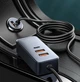 Автомобильное зарядное устройство Baseus Share Together PPS Multi-port Fast Charging With Extension Cord 120W 2USB+2Type-C Зарядка в авто Gray - изображение 9