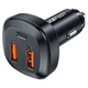 Автомобільний зарядний пристрій ACEFAST B9 66W (2USB-A+USB-C) Швидка зарядка Quick Charge 3.0 Three Port Metal Car Charger Зарядка в авто (Black) - зображення 4