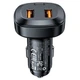 Автомобільний зарядний пристрій ACEFAST B9 66W (2USB-A+USB-C) Швидка зарядка Quick Charge 3.0 Three Port Metal Car Charger Зарядка в авто (Black) - зображення 5