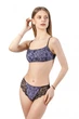 Комплект женский кружевной топ и трусики-бразилиана Felisiya Lingerie Черный с сиреневым 2002+209-079x170/774 XL - изображение 4
