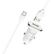 Авто зарядное устройство с быстрой зарядкой + кабель Type-C BOROFONE BZ12A |1USB, QC3.0 18W| Белый - изображение 4