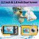 Водонепроницаемая цифровая камера Full HD 2.7K Dual Screen 48MP (примятая упаковка) - изображение 7