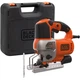 Електролобзик Black&Decker 50 Вт, 1000 - 3100 хід/хв, 2.2 кг, кейс (BES610K) - зображення 1