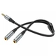 Двойник разветвитель Hoco UPA21 2-in-1 3.5 audio adapter cable (male to 2*female) - изображение 2