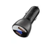 Автомобильное зарядное устройство Acefast B7 2 USB QC PD 45W c дисплеем черное - изображение 1