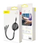 Кабель потрійний рулетка Baseus Golden Loop Three-in-One CAMLT-JH01 - зображення 3