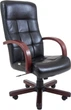 Офисное Кресло Руководителя Richman Virginia Кожа Комбо Wood М1 Tilt Черный - изображение 1