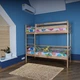 Ліжко Sportbaby Babyson-3 двоярусне 80x190 см лак - зображення 2