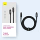 Кабель Baseus 240W PD 3.1 Super Charge для iPad/Android/ПК/MacBook 2m - изображение 2