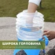 Зручна складана каністра (бутель) на 3,5л з підставкою та краном для води, соку та інших напоїв (синій) - зображення 5