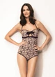 Купальник суцільний huit 8 Sarong Song 19 французький стильний без кісточок 80B Majestic violet (3417853704998) - зображення 1