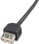 Kabel Digitus USB 2.0 (AM/AF) 1,8 m Czarny (AK-300200-018-S) - obraz 3