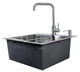 Мойка из нержавеющей стали AQUAMILL 5050 + смеситель + дозатор + решетка - изображение 6