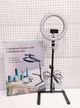 Кільцева лампа LED Ring Light 26 см з підставкою для настільної зйомки (комплект, предметний, нічник, світильник, 5V, 12W, USB) - Чорний - зображення 2