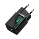 Сітчасте зарядне пристрій Baseus Super Si quick charger IC 30W EU Black - зображення 2