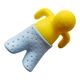 Ситечко для заварювання чаю Tea Strainer "Чоловічок mr. Patriot", силіконове, жовто-голубе. - зображення 1