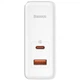 Мережевий зарядний (СЗУ) Baseus GaN5 Pro Type-C+USB 100W EU (CCGP09020) Білий - зображення 3
