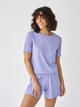 Пижама (футболка + шорты) женская BARWA garments 0315/313 M Сиреневая (2113153132226) - изображение 5
