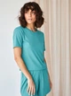 Пижама (футболка + шорты) женская BARWA garments 0315/313 S Бирюзовая (2113153131847) - изображение 4