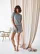 Пижама (футболка + шорты) женская BARWA garments 0315/313 S Серый меланж (2113153131106) - изображение 11
