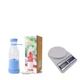 Комплект портативный блендер бутылка A-plus Mini Juice 380 ML для приготовления смузи, коктейлей USB Голубой + Кухонные весы - изображение 12