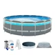 Бассейн каркасный Intex 26722 CLEARVIEW PREMIUM POOL, панорамный обзор, фильтр-насос, 12 700 литров, 427 x 427 х 107 см - изображение 1