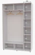 Шкаф-купе двухдверный Алекса 160*45*220 см Белый 2 двери Зеркало - изображение 2