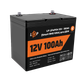 Аккумулятор LogicPower LP LiFePO4 для ИБП 12V (12,8V) - 100 Ah (1280Wh) (Smart BMS 100А) с BT пластик - изображение 1