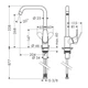 Змішувач для кухні HANSGROHE FOCUS 31820670, чорний - зображення 2