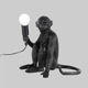 Чёрная напольная лампа - сидячая обезьянка "Monkey" (909-VXL8051B BK) - изображение 1