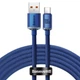 Кабель для швидкого заряджання Baseus CAJY000503 Crystal Shine Series USB to Type-C 100W 200см blue - зображення 1