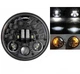 Универсальная светодиодная led фара 5,75 дюймов Led с разъёмом H4 (Black) Harley-Davidson, Dyna, Sportster (90630/1) - изображение 6