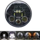 Универсальная светодиодная led фара 5,75 дюймов Led с разъёмом H4 (Black) Harley-Davidson, Dyna, Sportster (90630/1) - изображение 7