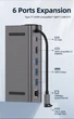 Док-станція Rocoren 6в1 100W для Steam Deck|iPad|Android (HDMI 4K/ Gigabit Ethernet/ 3хUSB 3.0/ USB-C 100W) - зображення 4